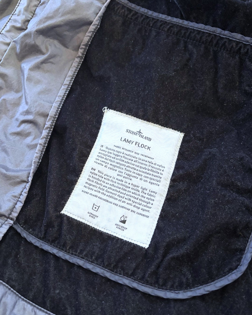 Stone Island Lamy Flock Jacket Black L