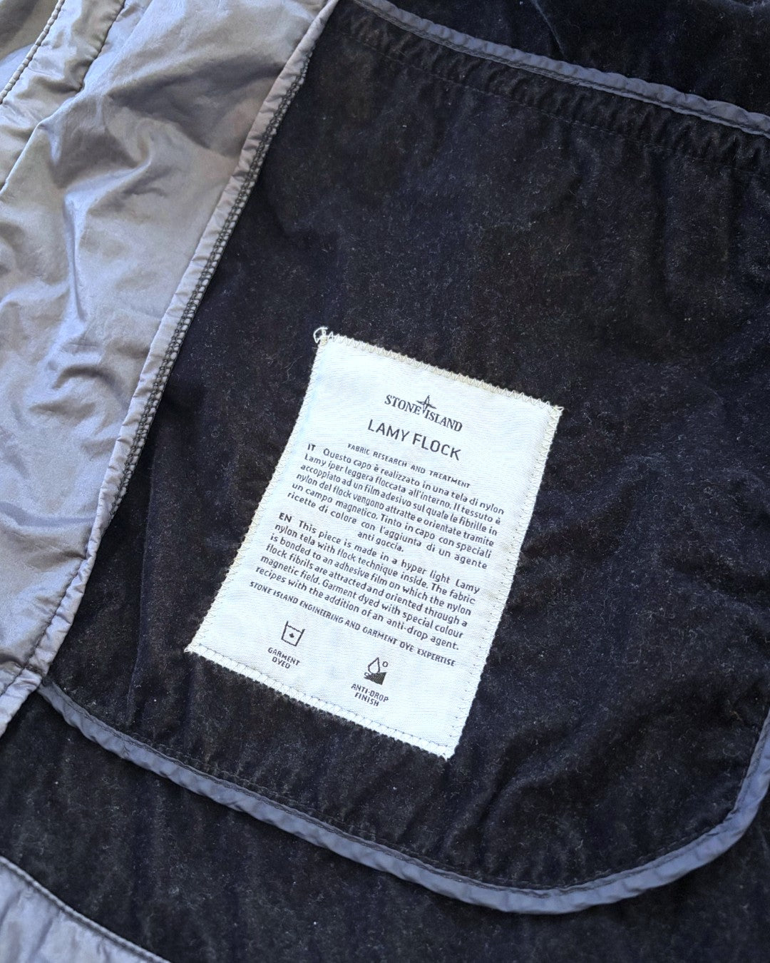 Stone Island Lamy Flock Jacket Black L