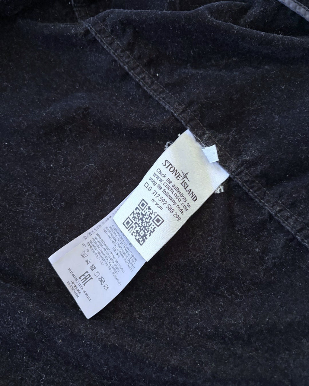 Stone Island Lamy Flock Jacket Black L