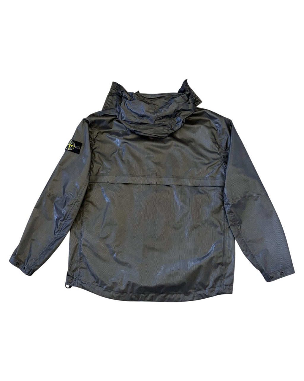Stone Island Metallic Run Proof Nylon Jacket Black/Silver XL