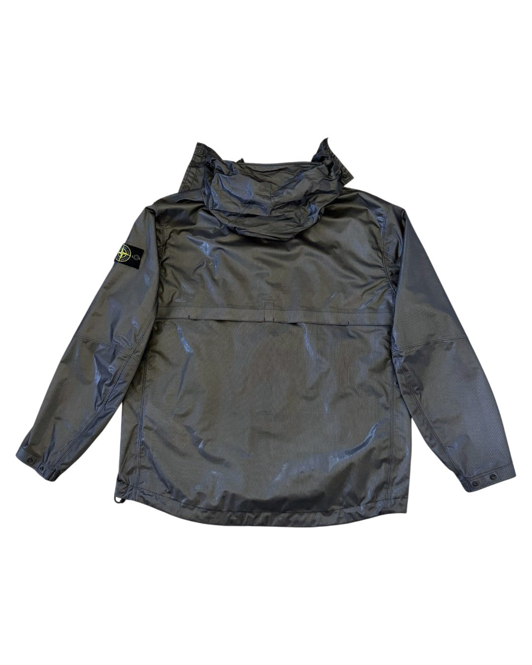 Stone Island Metallic Run Proof Nylon Jacket Black/Silver XL