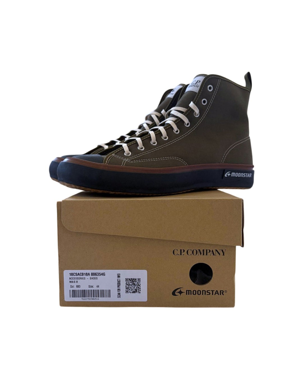 C.P. Company x Moonstar Mais B Hi Basket Boots Ivy Green 44