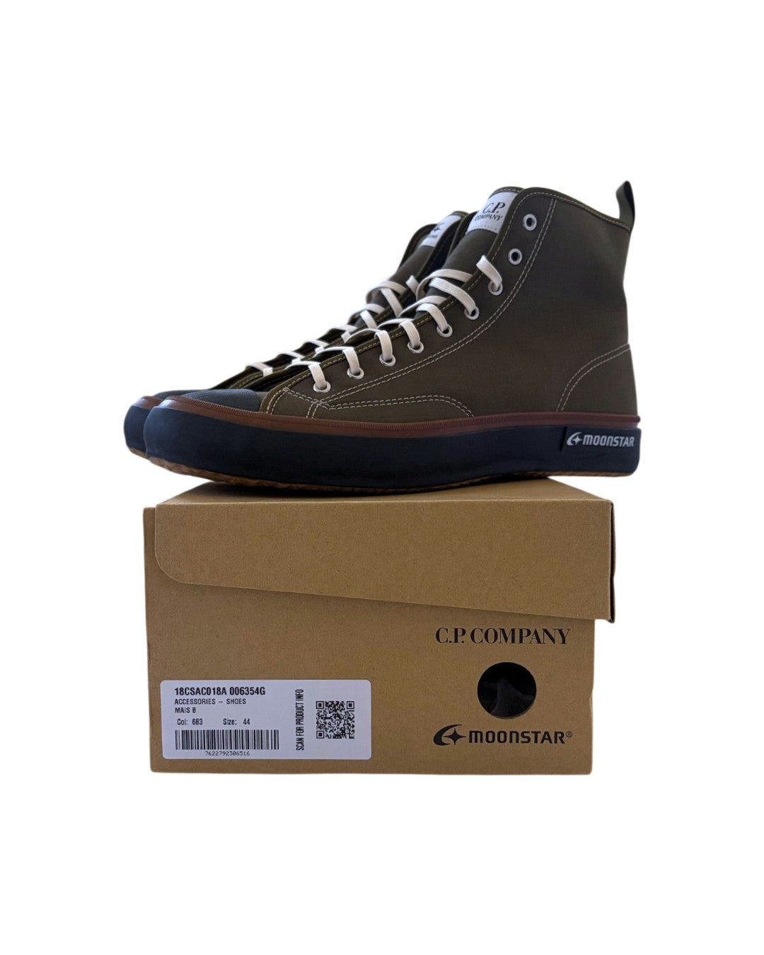 C.P. Company x Moonstar Mais B Hi Basket Boots Ivy Green 44
