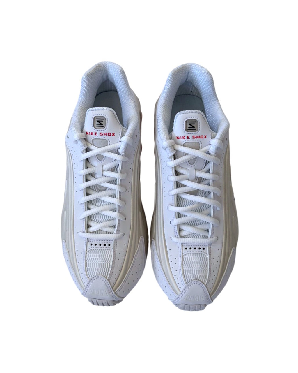 Nike WMNS Shox R4 Sneakers White/Beige/Picante Red 38.5