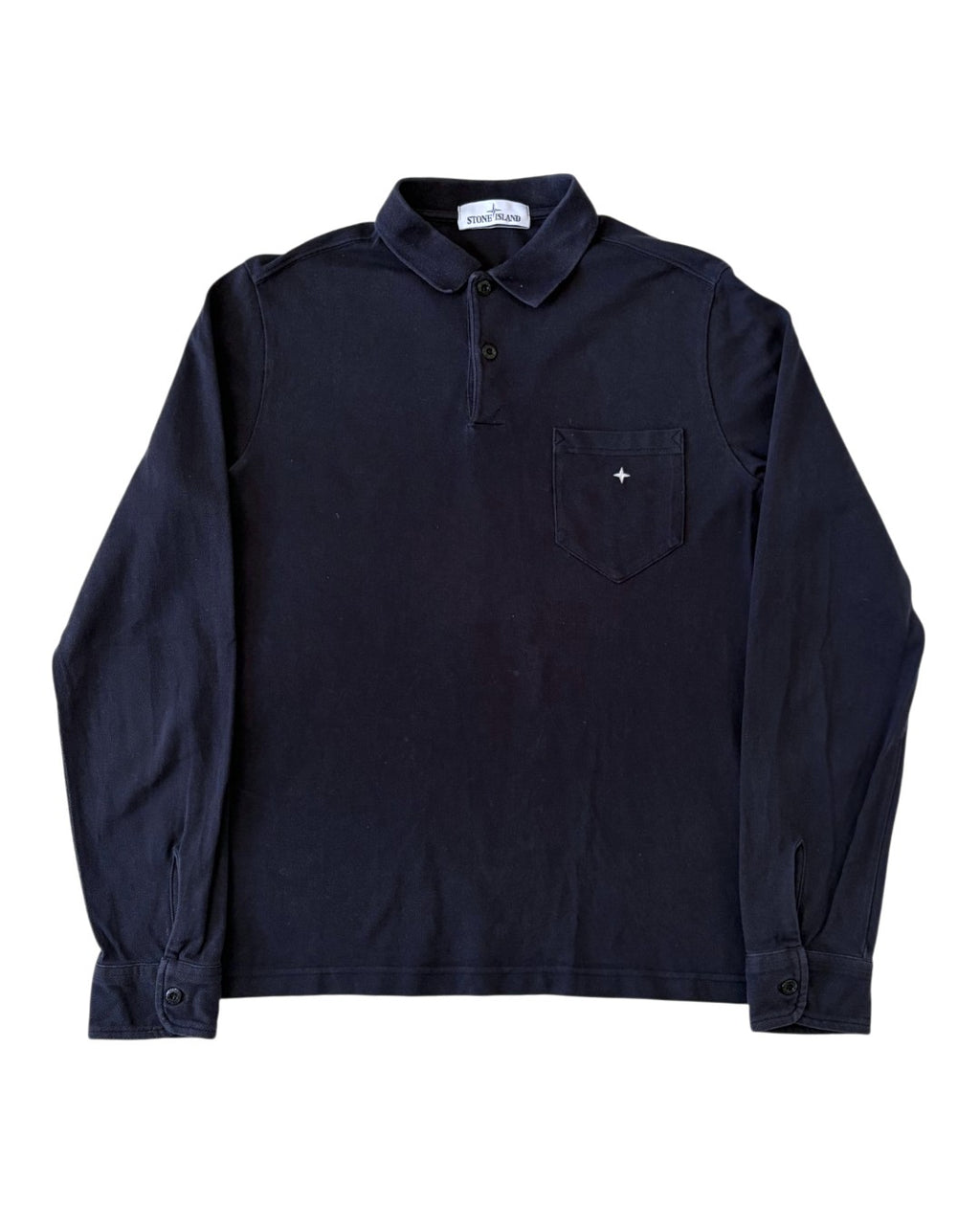 Stone Island Stellina Longsleeve Polo Navy Blue L