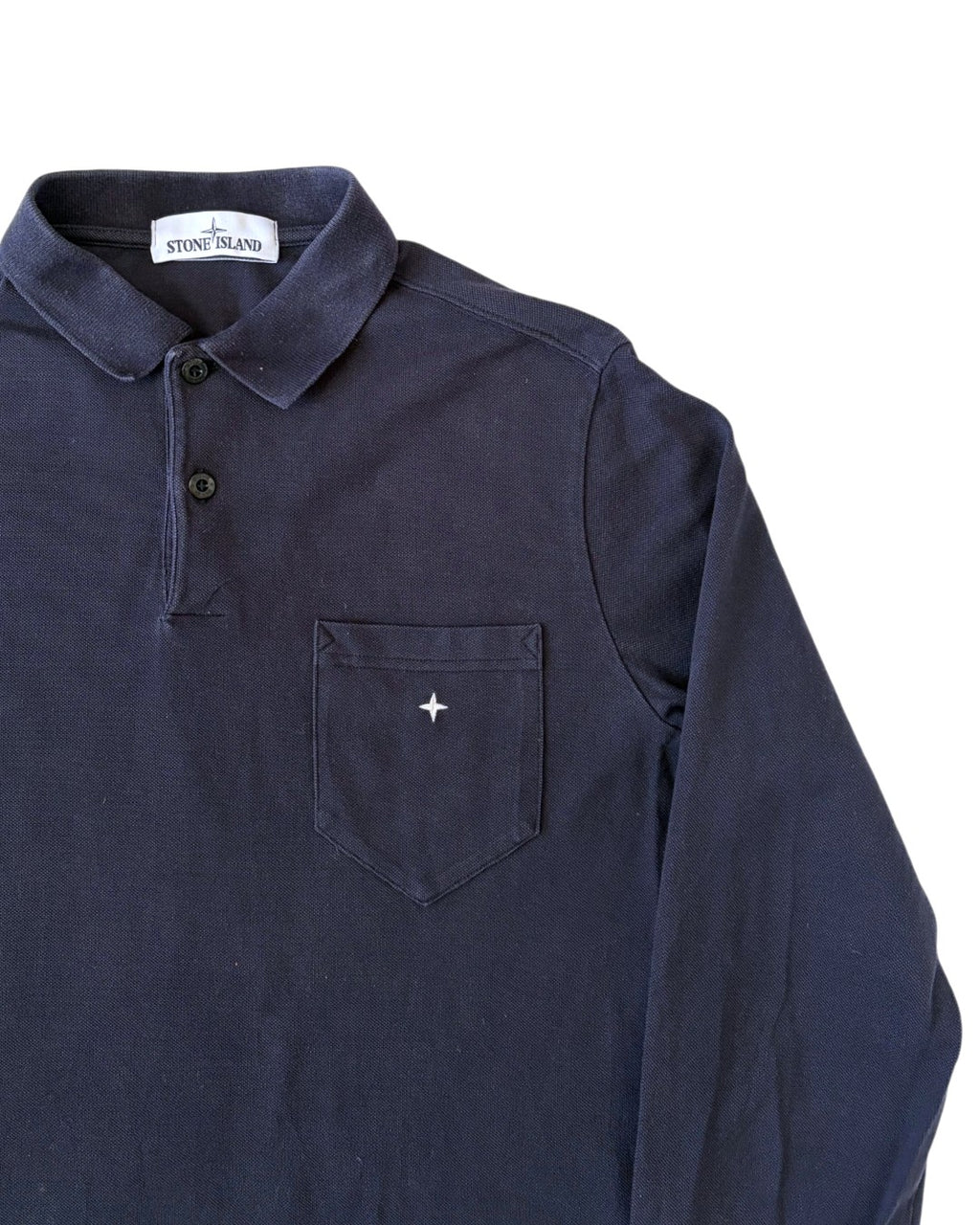 Stone Island Stellina Longsleeve Polo Navy Blue L
