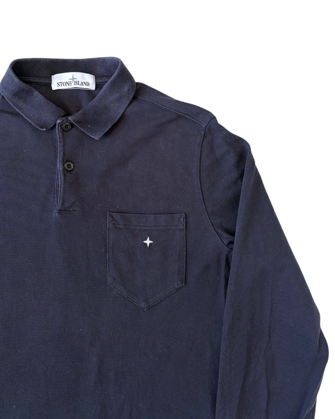 Stone Island Stellina Longsleeve Polo Navy Blue L