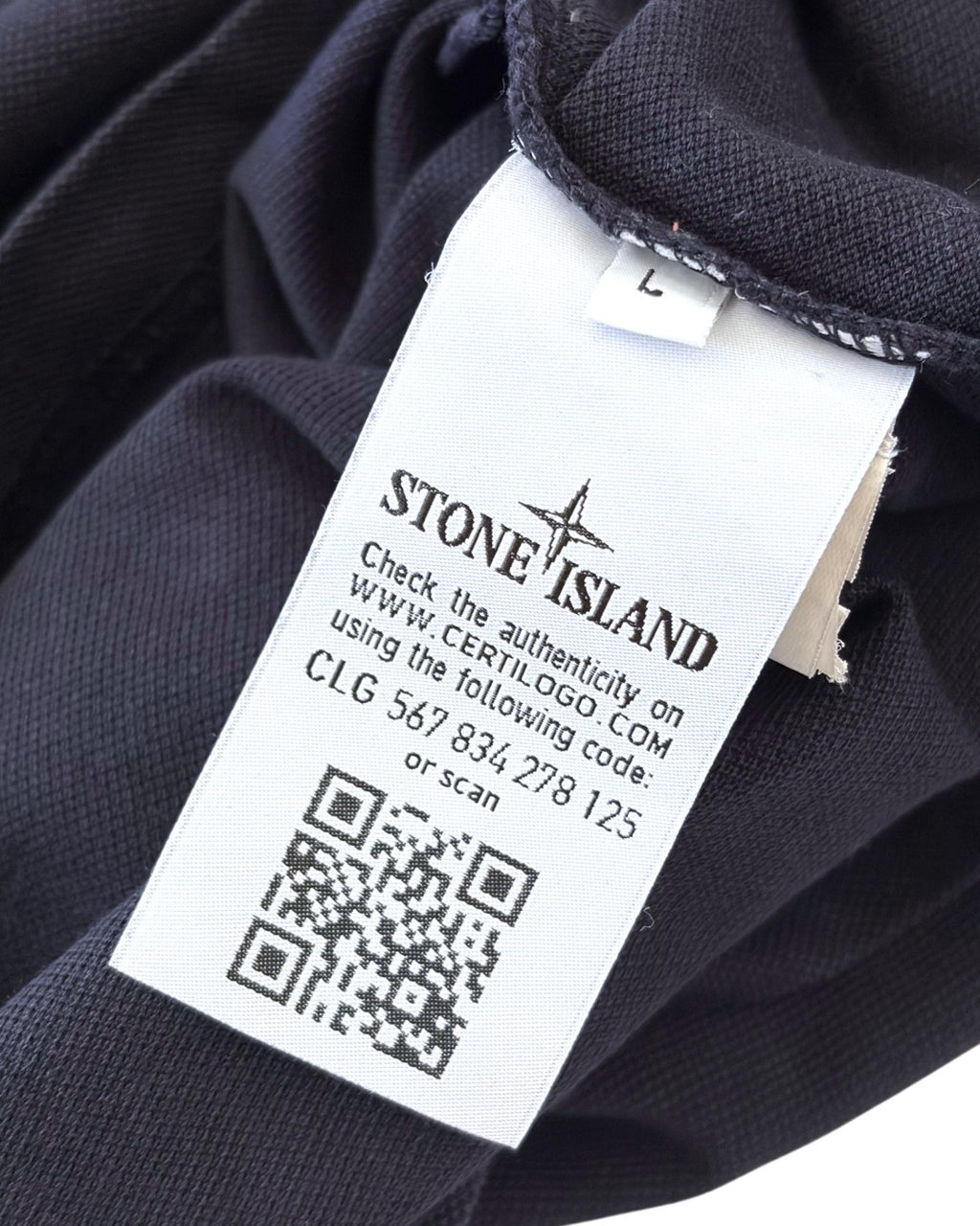Stone Island Stellina Longsleeve Polo Navy Blue L