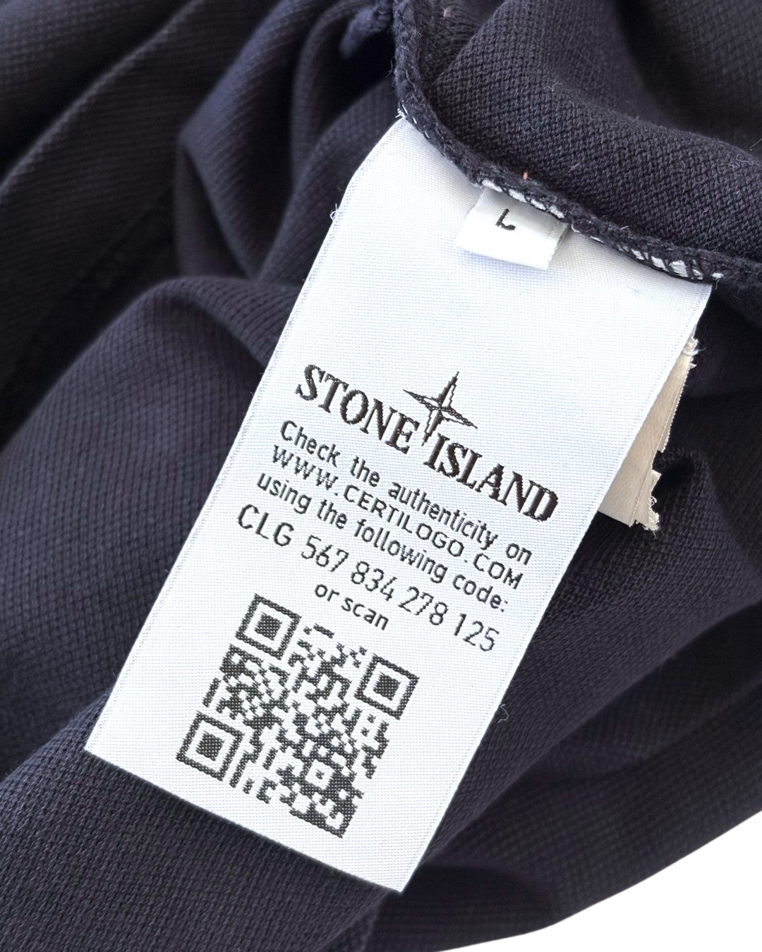 Stone Island Stellina Longsleeve Polo Navy Blue L