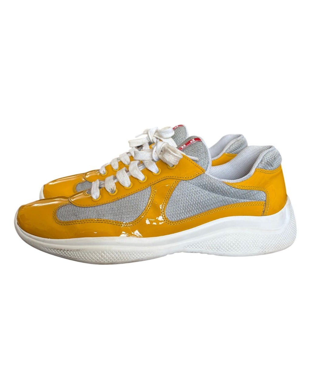 Prada America's Cups Sneakers Yellow/White Size 7.5 (41.5)