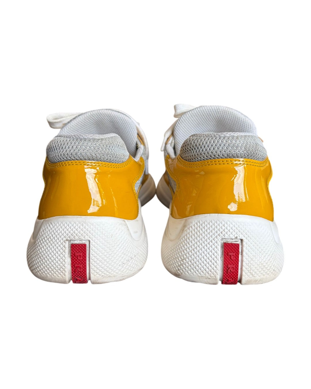 Prada America's Cups Sneakers Yellow/White Size 7.5 (41.5)