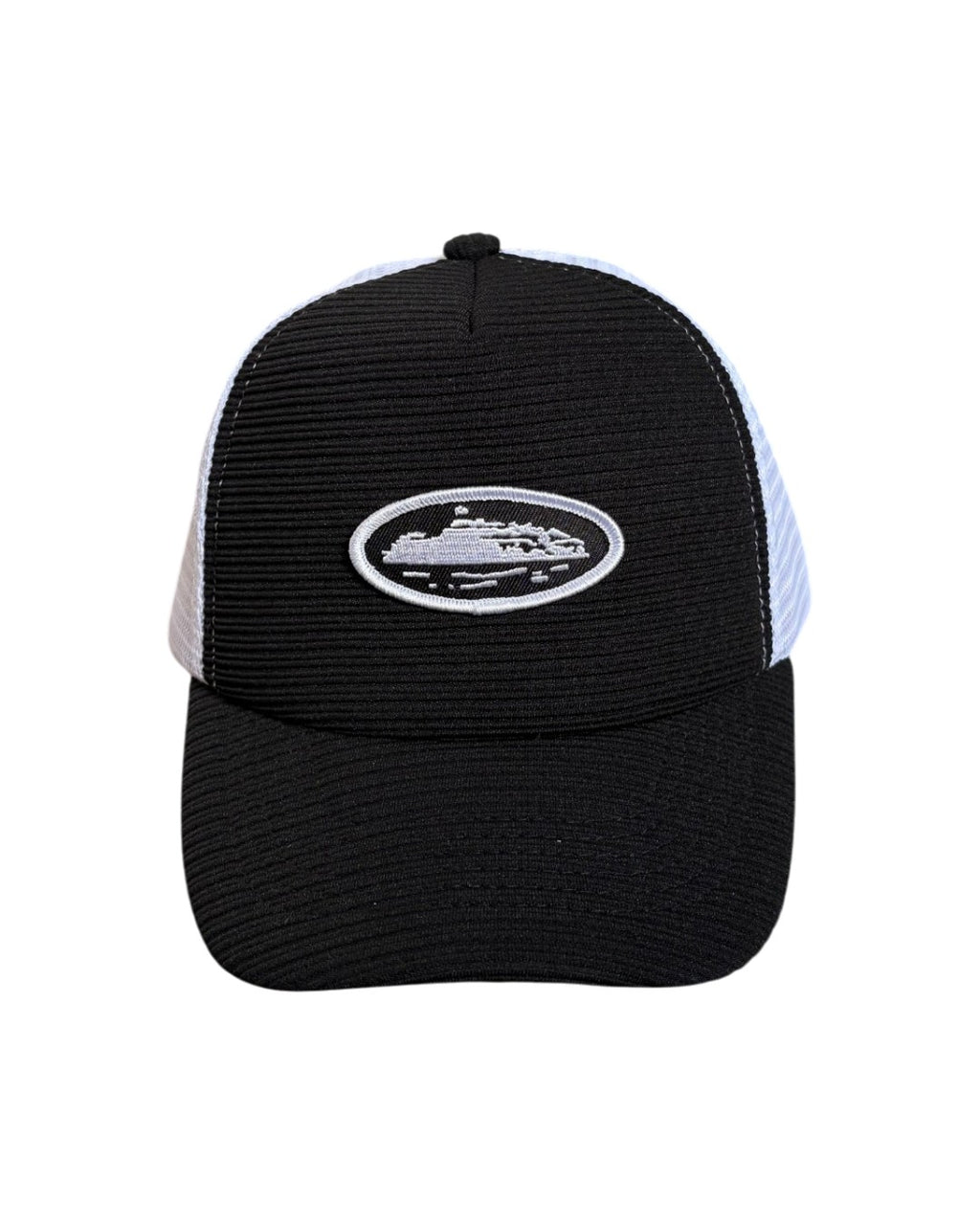Corteiz Alcatraz Premium Puff Trucker Cap Black/White One Size
