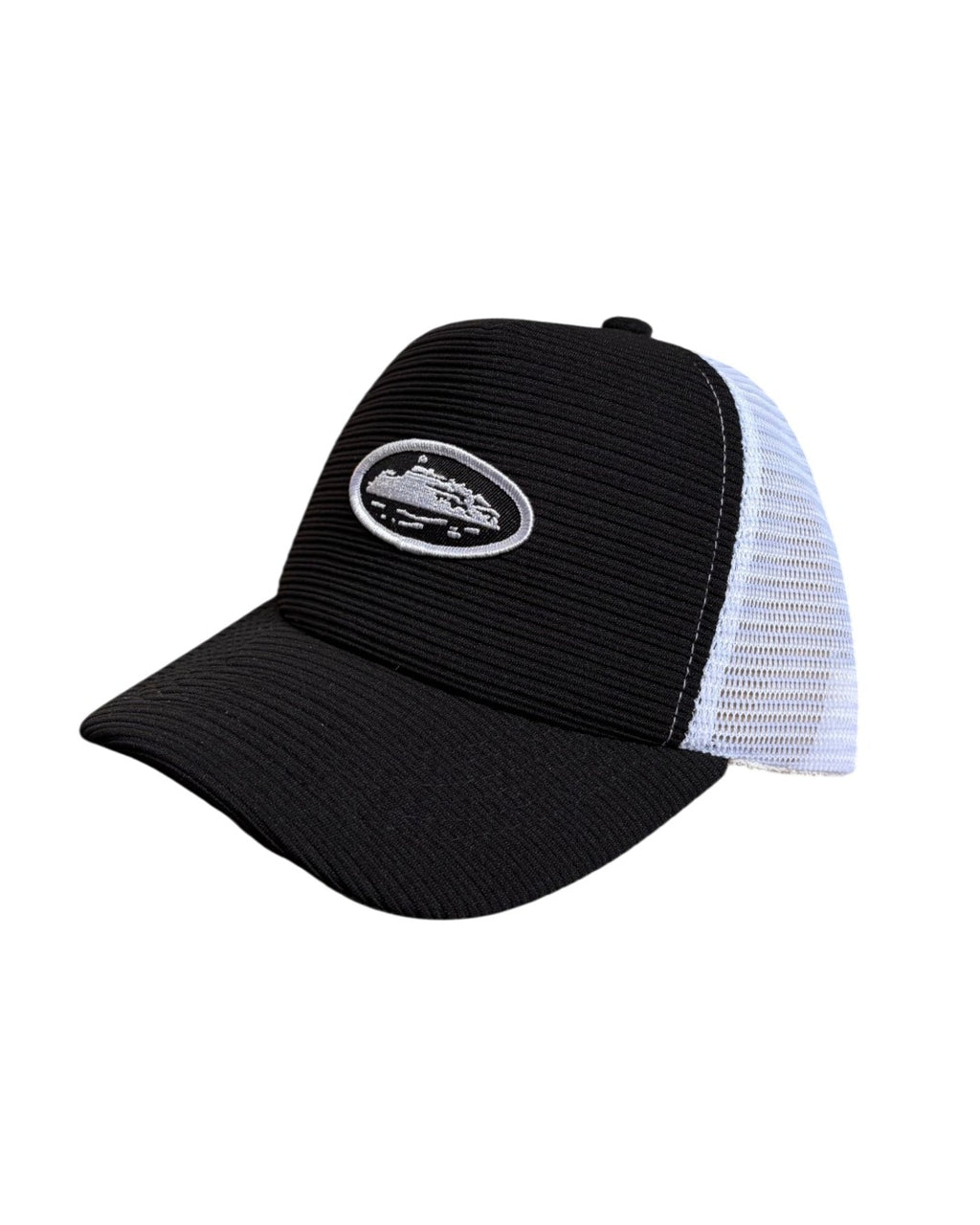 Corteiz Alcatraz Premium Puff Trucker Cap Black/White One Size