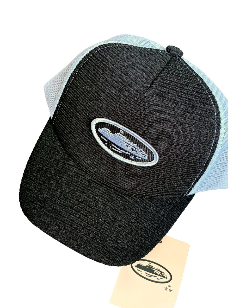 Corteiz Alcatraz Premium Puff Trucker Cap Black/White One Size