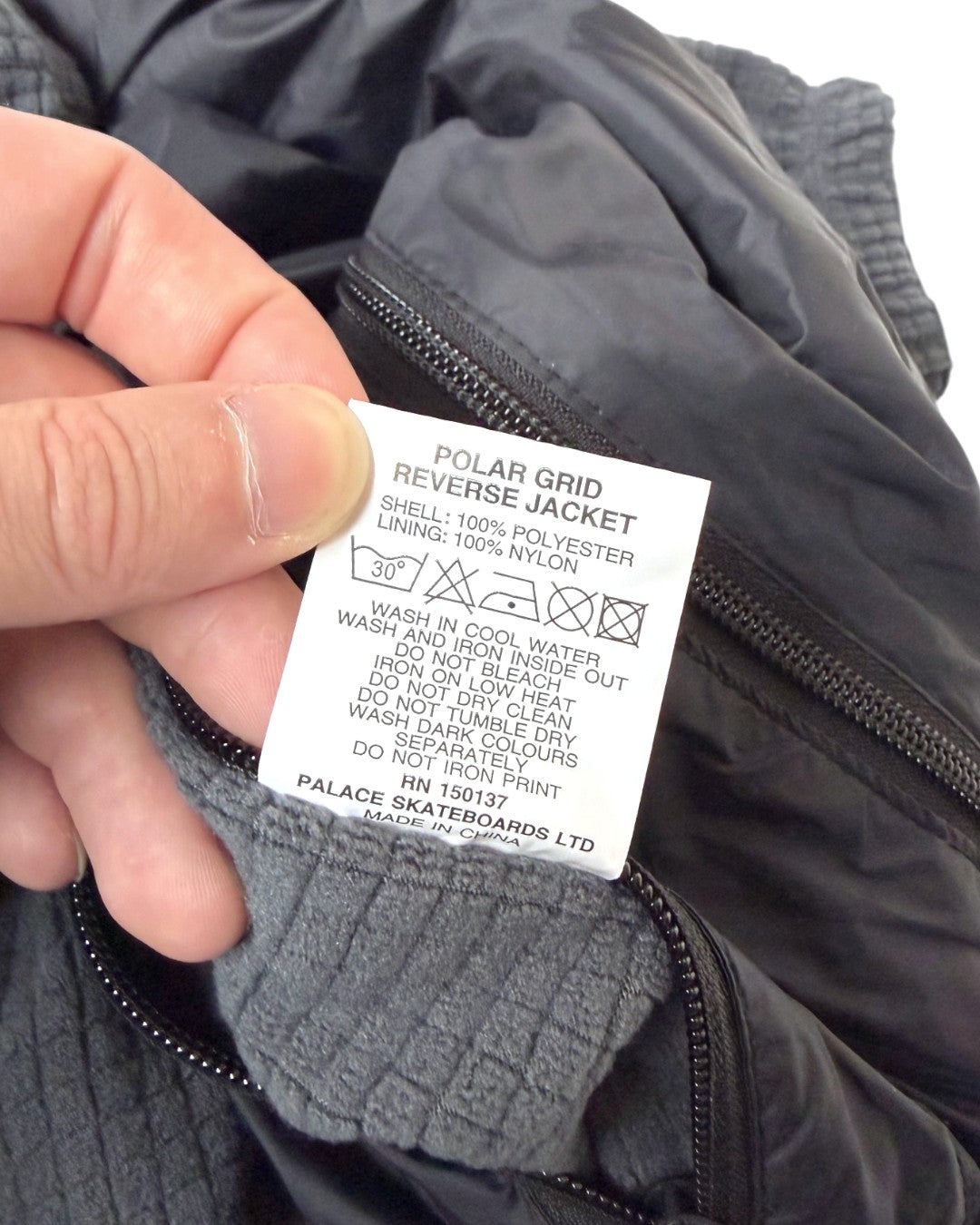 Palace Polar Grid Reverse Jacket Black S