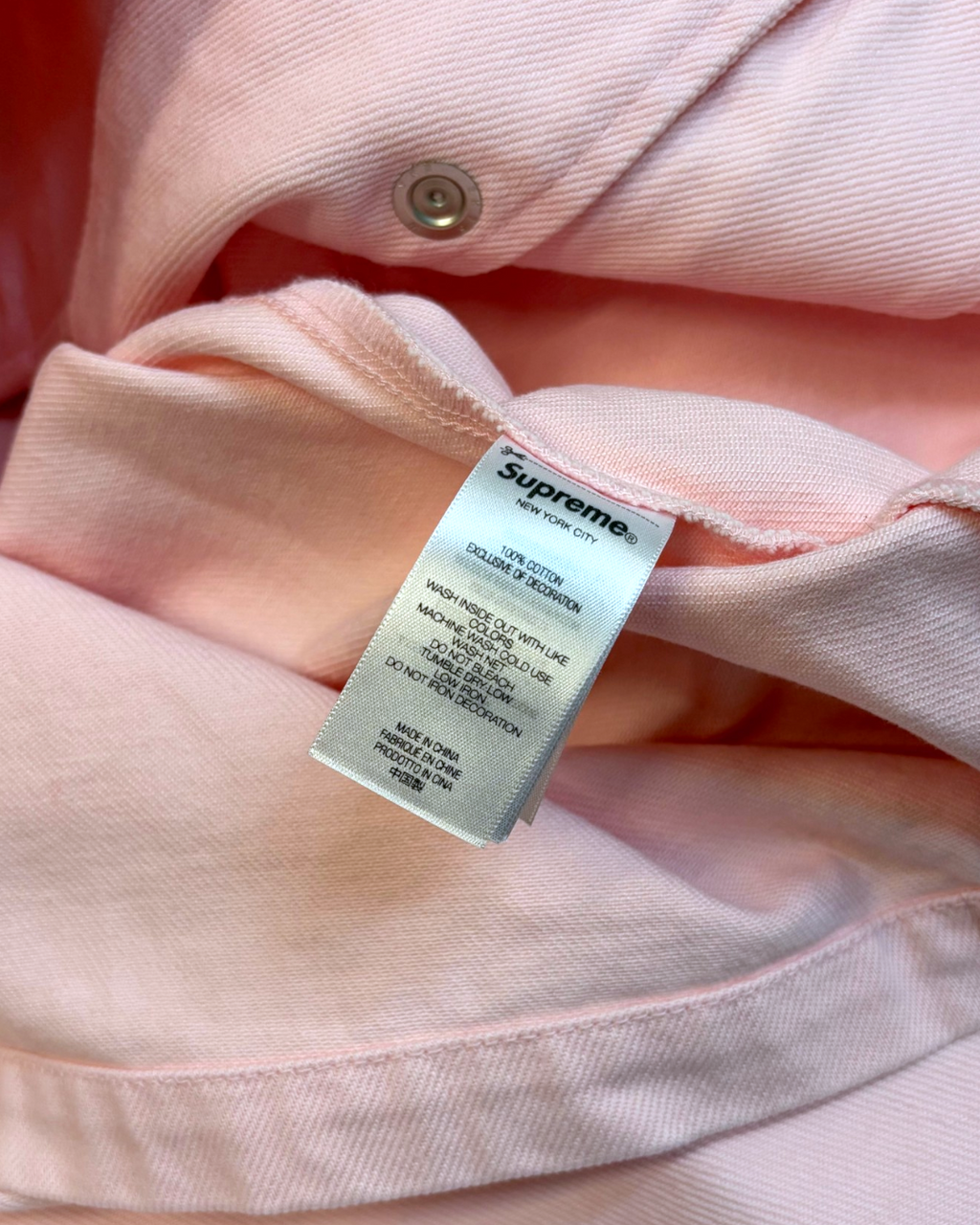 Supreme Arc Denim Coach Jacket Pink M