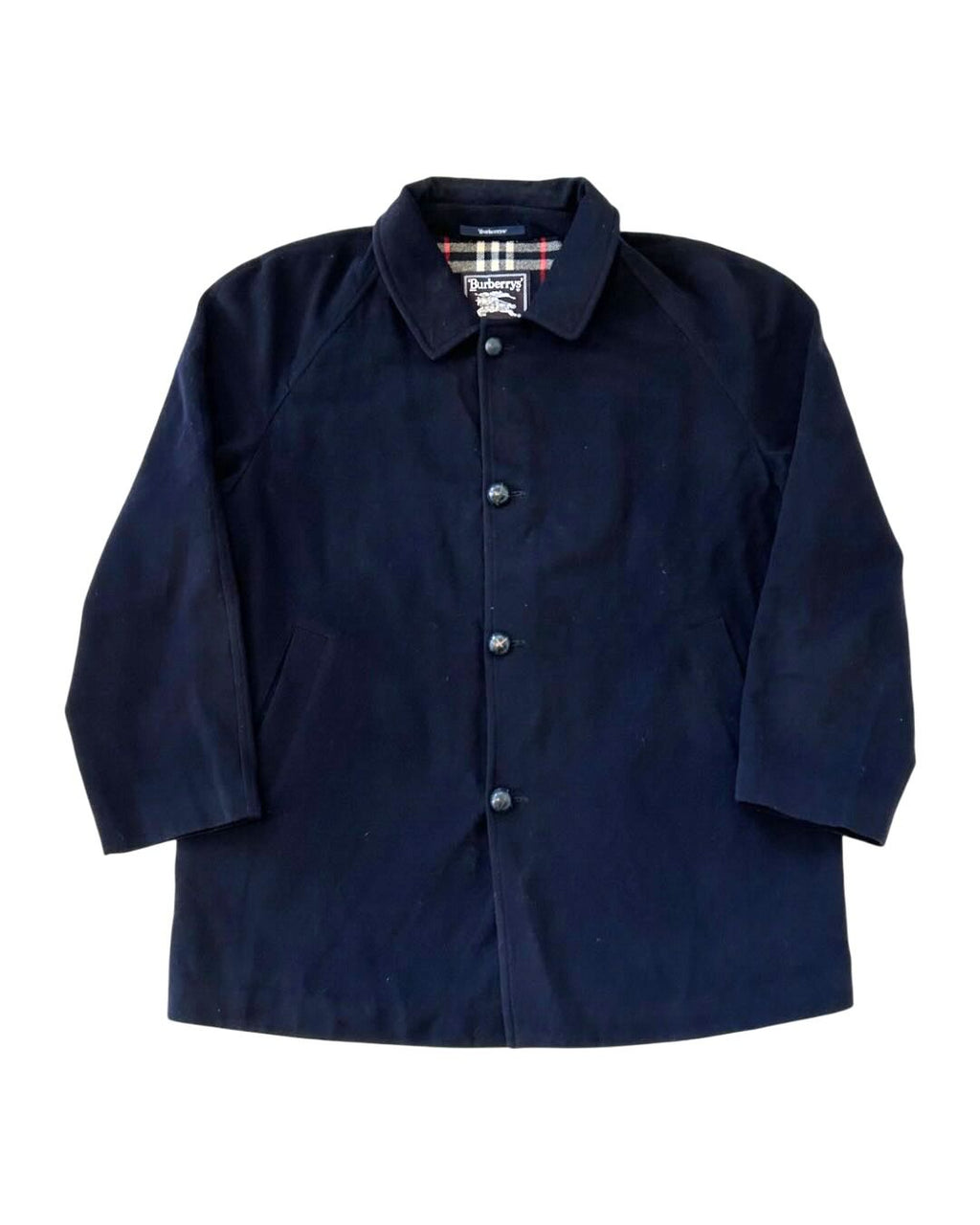 Burberry's Vintage Wool Jacket Navy Blue L