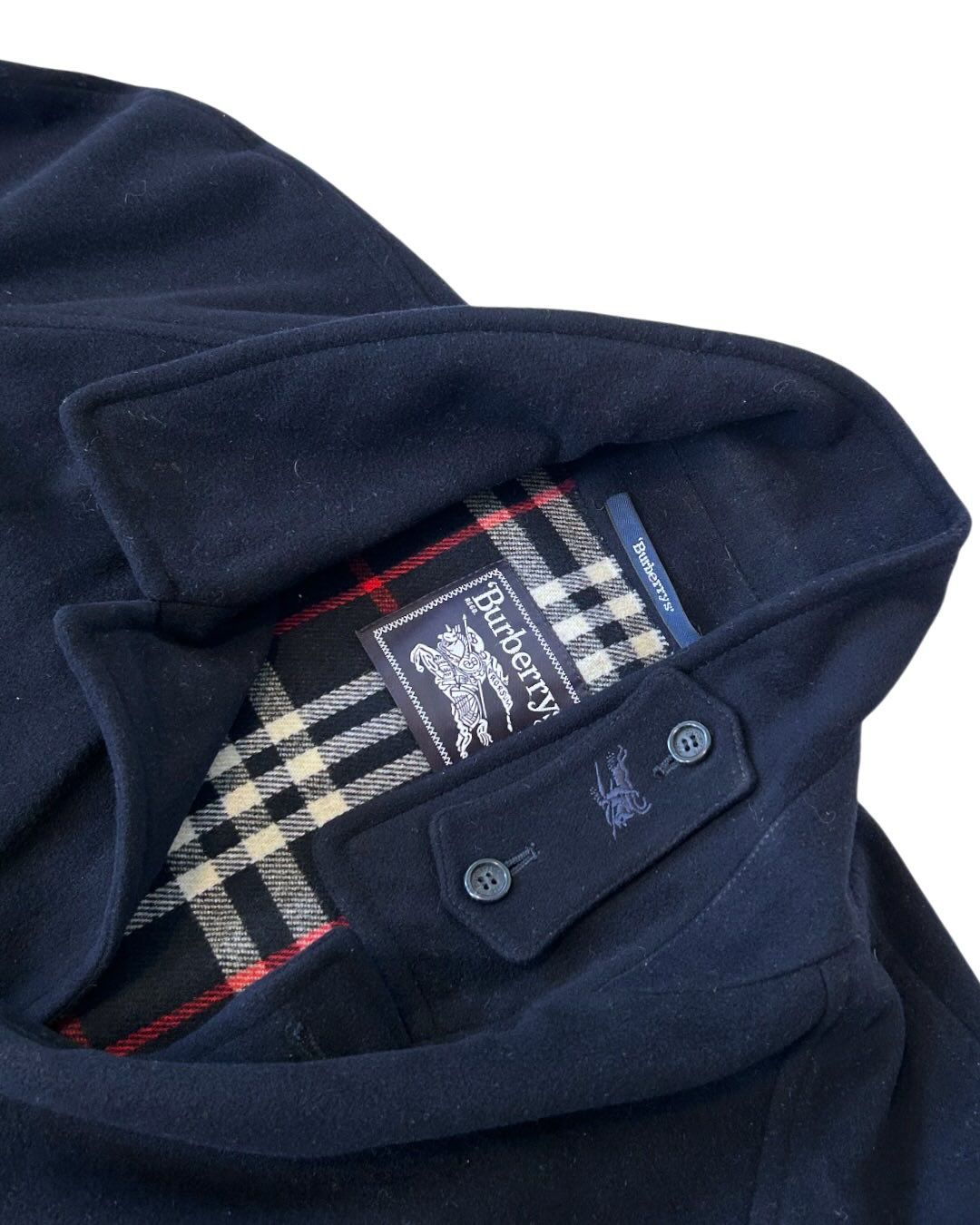 Burberry's Vintage Wool Jacket Navy Blue L